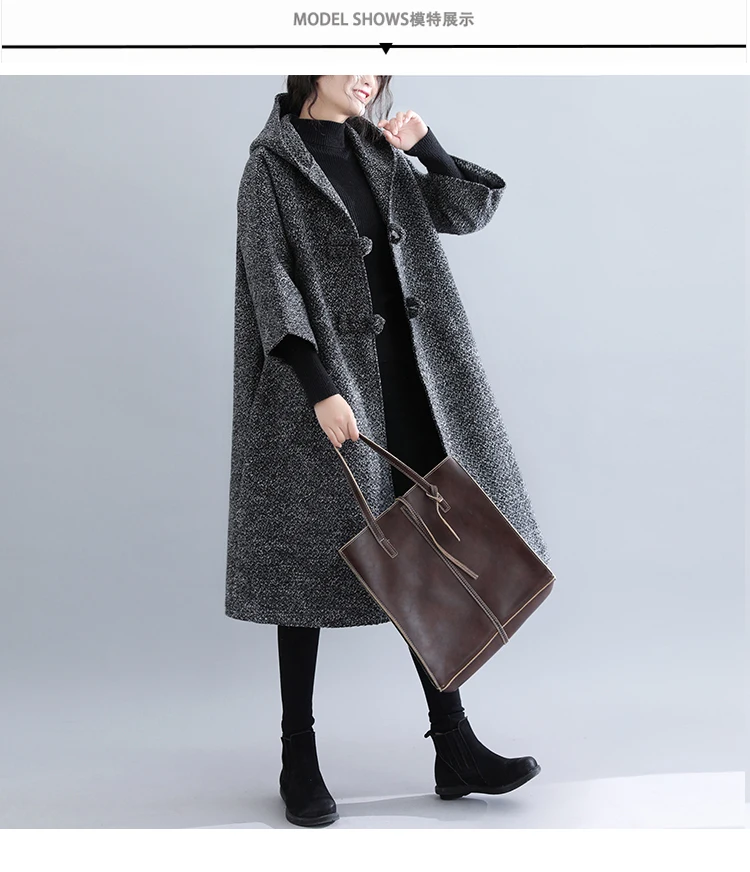 Шерстяная большого размера пальто женские куртки зимние свободные с длинным рукавом винтажные шерстяные смеси утолщаются бархатные пальто кардиган ветровка