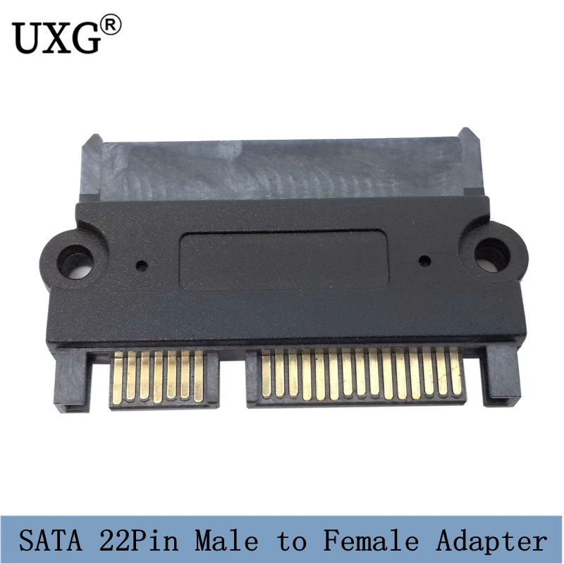 Переходник-удлинитель SATA 22 контакта 7 + 15 штекер-SATA 22P гнездо с винтовыми