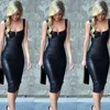 Leather Dress Off The Shoulder  Fashion Women Bandage Bodycon Sleeveless Club Evening Party Short  Dress Elegant Vestido ► Photo 2/3