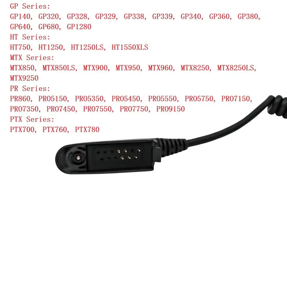 Тактический PTT U94 Кабельный адаптер для Motorola walkie talkie GP140 GP320 GP328 GP338 GP340 радио