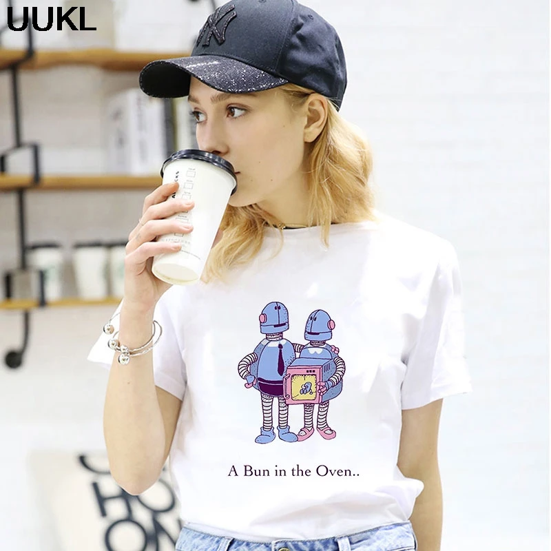 Ropa Mujer Verano 2020 белая футболка Harajuku Our Baby женская уличная Эстетическая модная