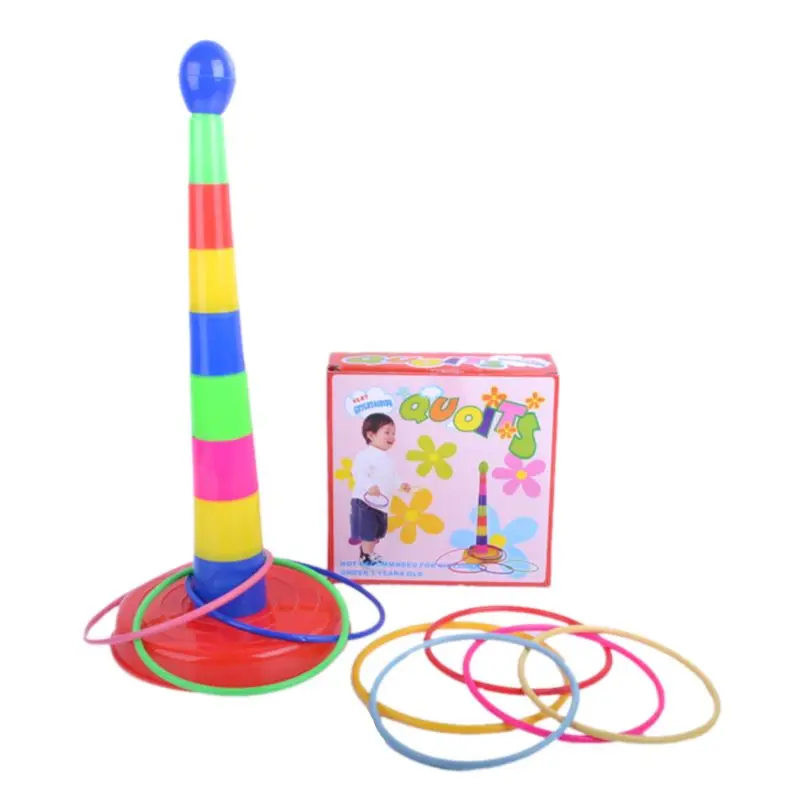 

Popular 18inch Colorful Plastic Sport Ring Toss Game Set for Kids Children 1set