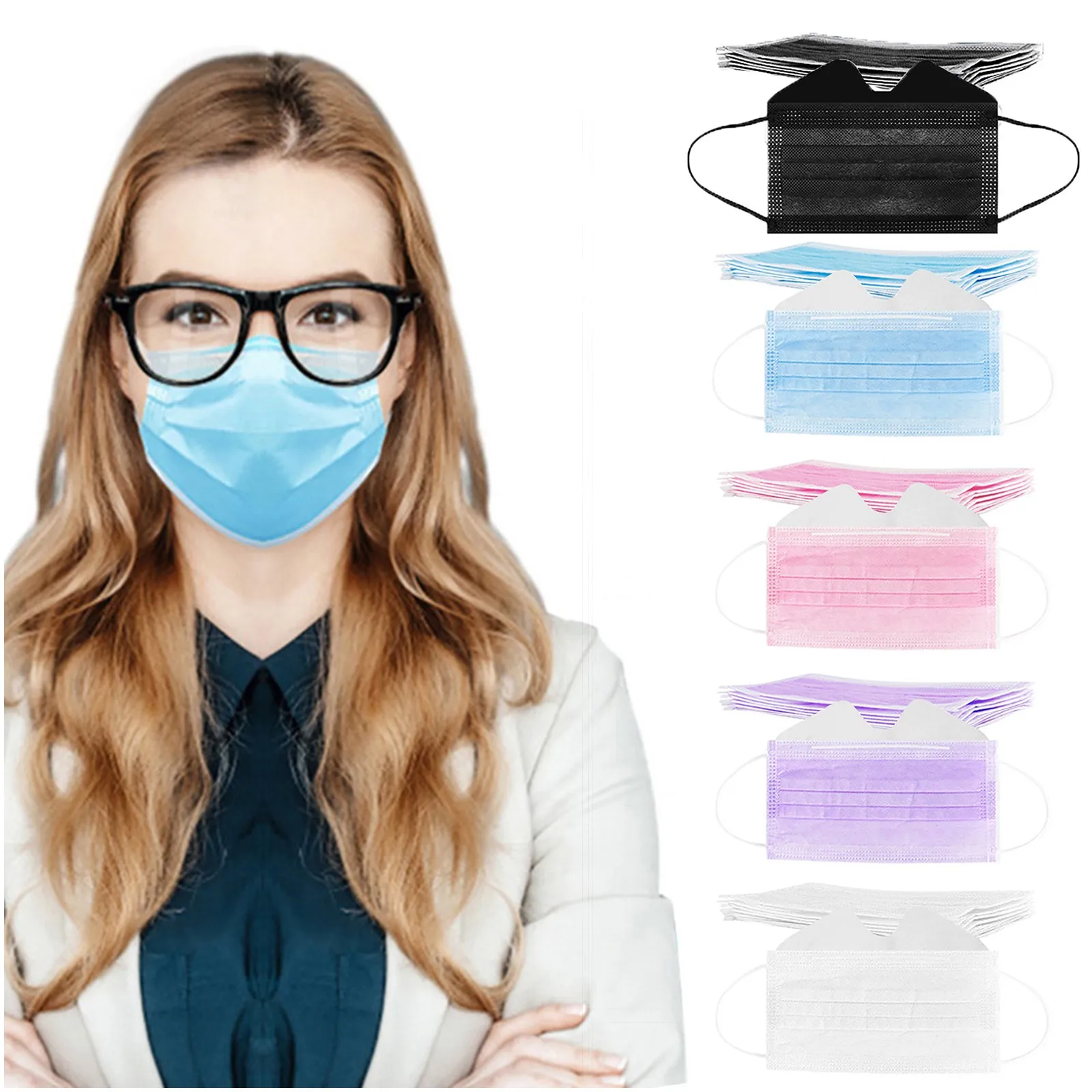 

Fast Delivery Within 24 Hours MÃ¡scara 25pcs Masks Disposable Face Masks 3-Ply Disposable Face Mask Bandage