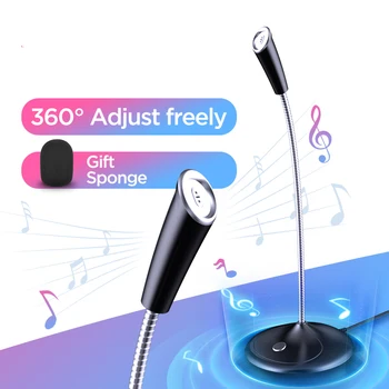 

Computer microphone 360° adjustable Studio Speech Microphone Gaming Chatting USB Microphone Omnidirection for Desktop PC Laptop