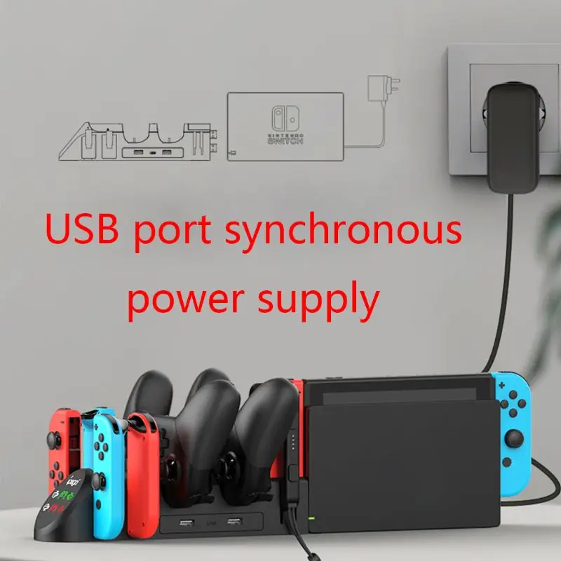 

Charging Dock Station Charger Adapter for N-Switch Joy-Con/Pro Controller Handle Charging Dock