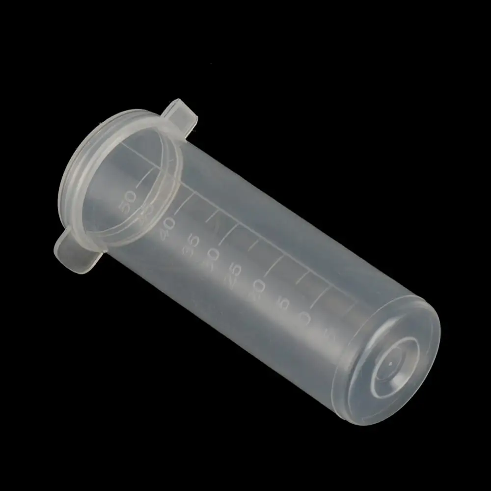 Gland cap round bottom centrifugal tubes Transparent free-standing Scale Laboratory analysis supplies 2 Pcs 50ml plastic test tubes centrifuge tube
