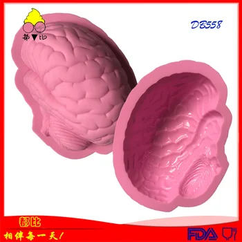 

than Brain Silicone Cake Mold Kitchen Baking Tool Creative Spoof Series Silicone Mold Handmade DIY