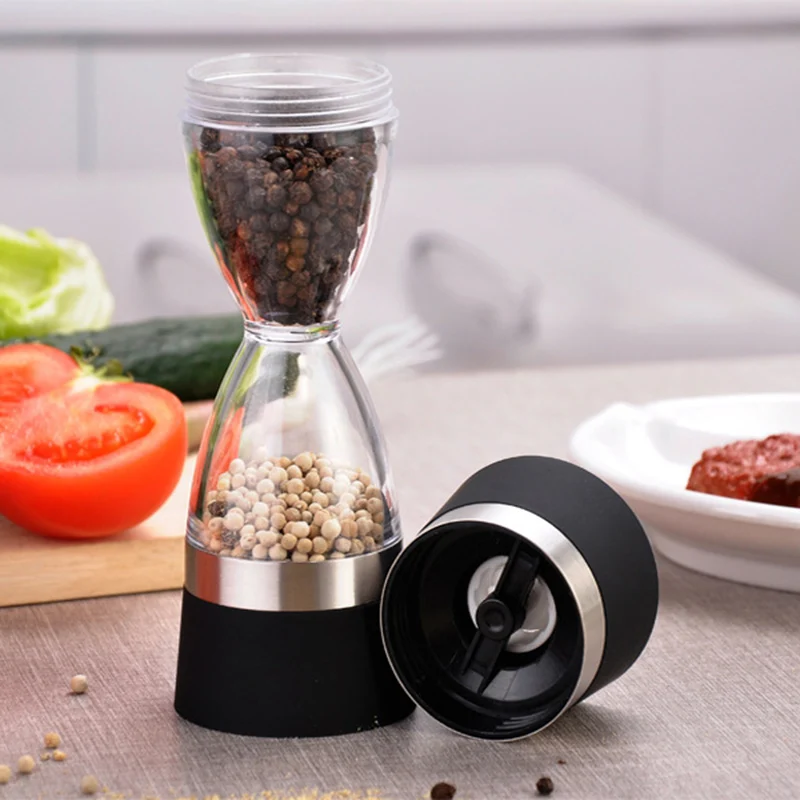 Ручная 2 в 1 форма двойная соль перец мельница для специй перец для кухни инструменты для приготовления пищи легко чистить