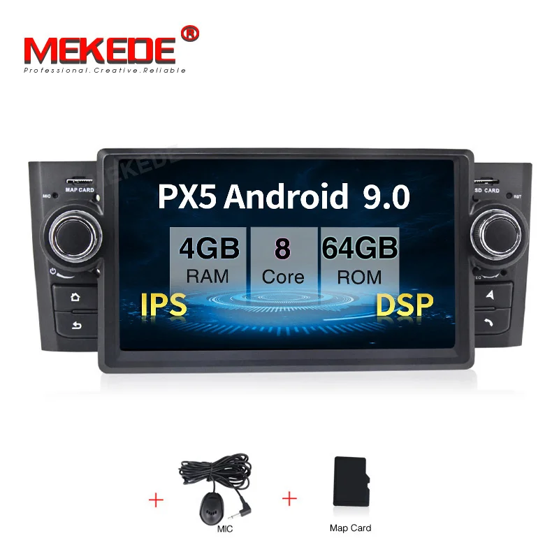 model MEKEDE Android9.0 автомобильный мультимедийный плеер для Fiat/Grande/Punto/Linea 2007-2012 радио FM руля BT wifi 3g ipod - Цвет: model