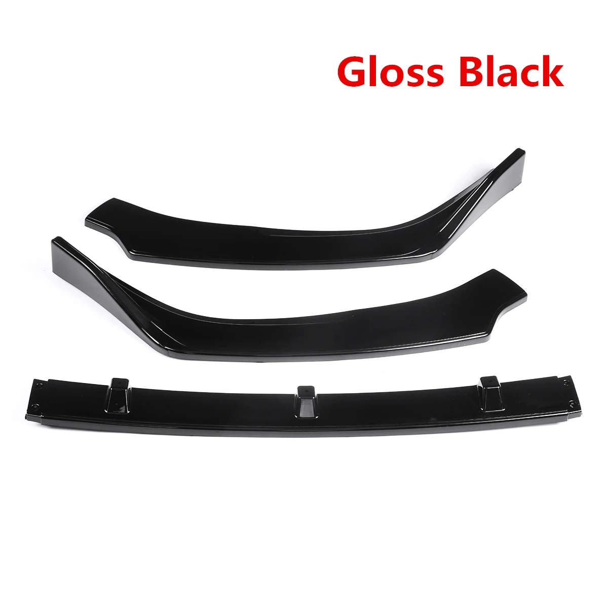 Gloss Black 3 шт. высокое качество автомобильный передний бампер сплиттер для губ бампер спойлер диффузор защитный чехол обшивка кузова Комплект для Mazda 3 Axela - Цвет: Gloss Black