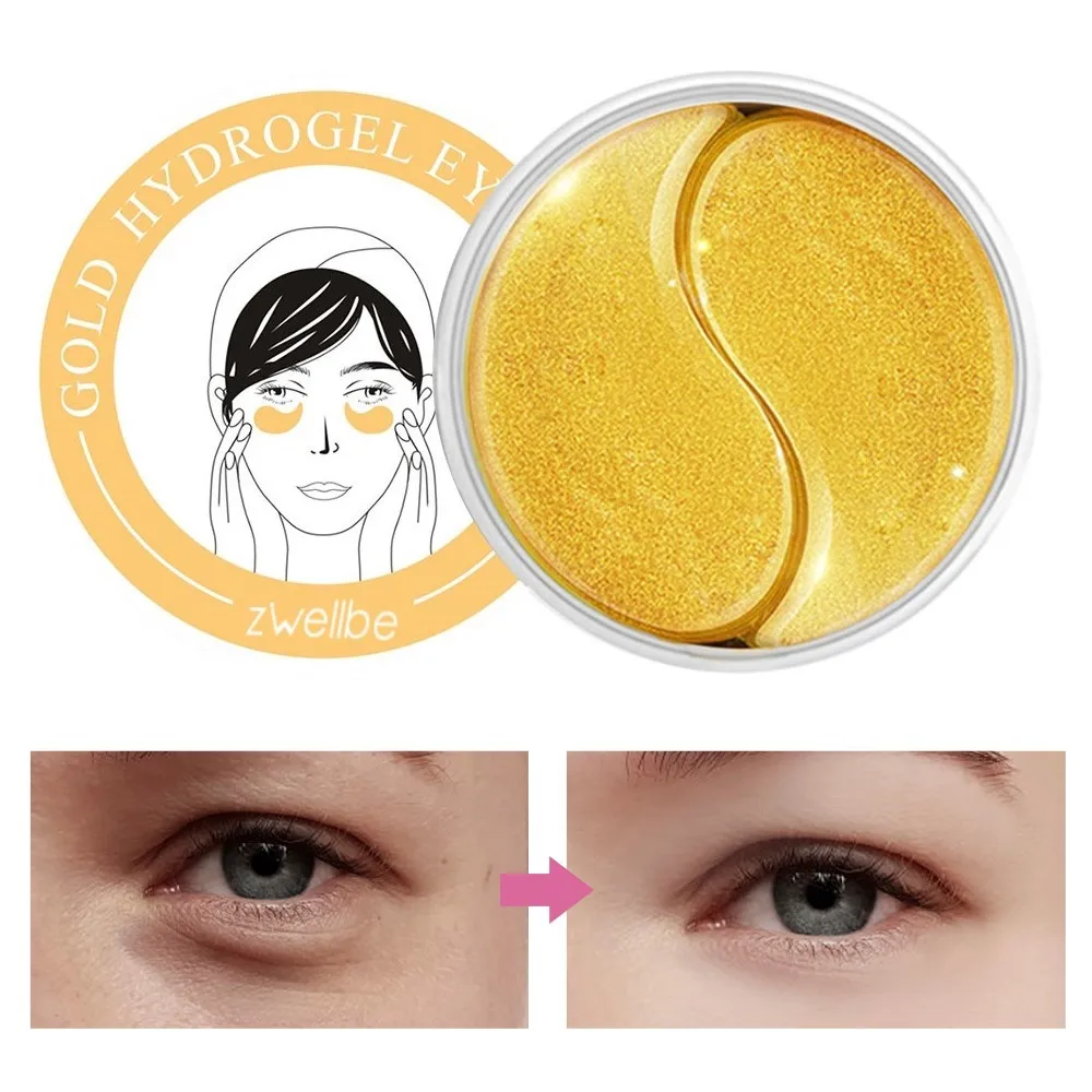 60pcs Gold Collagen Eye Mask Remove Dark Circles Whitening Essence Eye Patches Firming Sleep Mask Moisturizing Eyes Skin Care