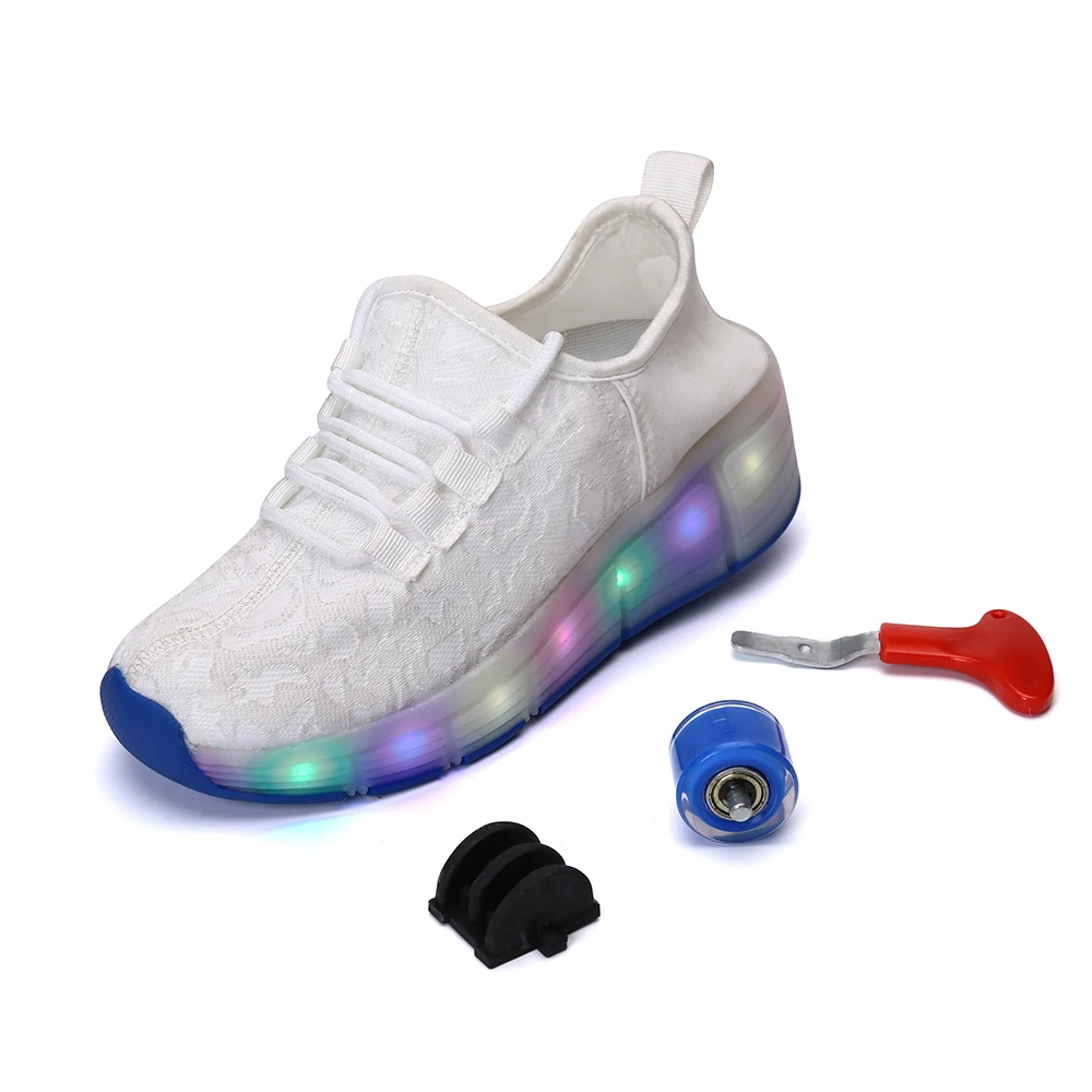 Два колеса Один кроссовки зарядка через usb светодиодный светильник роликовые коньки обувь для детей детская обувь для мальчиков и девочек светильник унисекс
