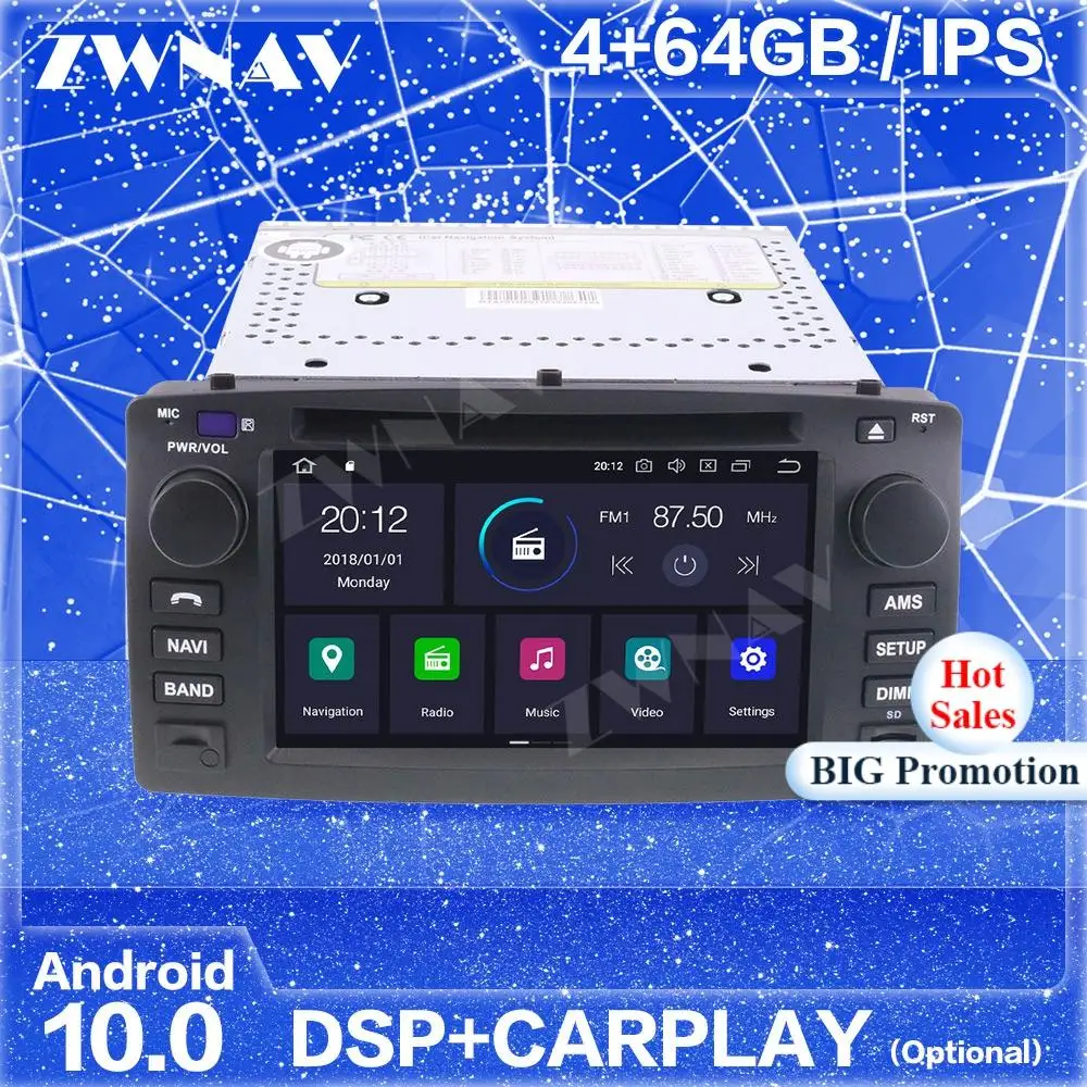 

Автомагнитола 2 Din для Toyota Corolla EX 2001, 2002, 2003, 2004, 2005, 2006, Android, Carplay, автомобильный экран, мультимедиа, авто, GPS, аудио