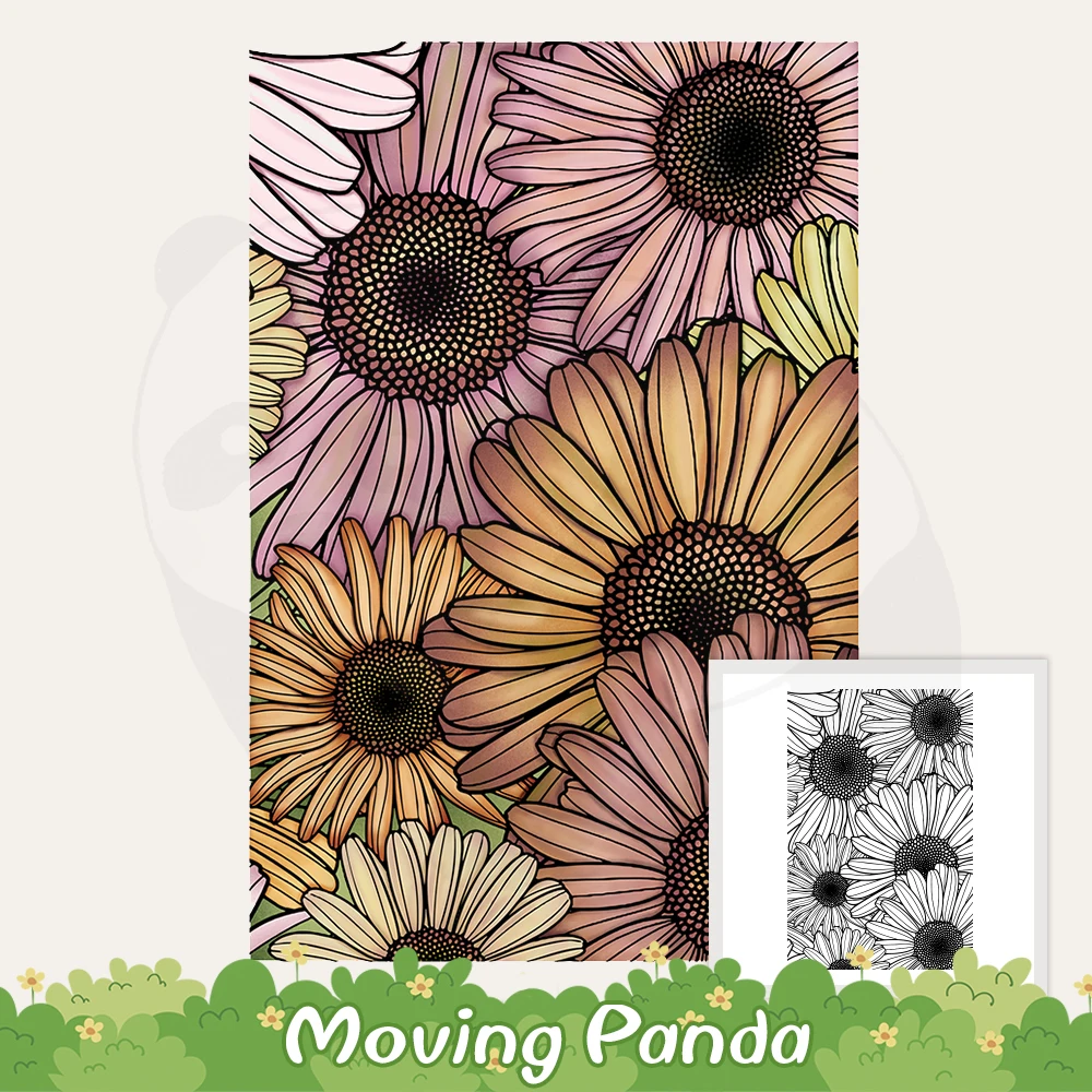 

Sunflower Clear Stamps Template For Diy Scrapbooking Clear Stamps Photo Album Decoration Paper Card Craft Stamps
