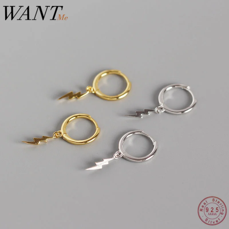 Женские серьги гвоздики WANTME из серебра 100% пробы с подвеской в виде