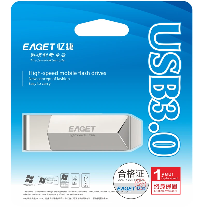 EAGET F70 USB флэш-накопитель 32 Гб 64 Гб 128 ГБ 256 ГБ USB 3,0 высокоскоростной флеш-накопитель 64 Гб металлический флеш-накопитель 128 ГБ флэш-диск для компьютера