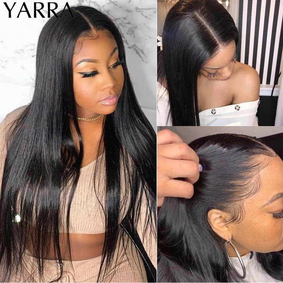 

Straight HD Transperante Lace Front Wig Human Hair Pre Plucked 13x4Lace Front Human Hair Lace Wig For Black Women Remy Hair 180%