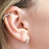 1pc Ear Tragus Cartilage Ring Stainless Steel Barbell With Cz Hoop Cartilage Cuff piercing Helix Daith Rook Lobe Earrings ► Photo 2/6
