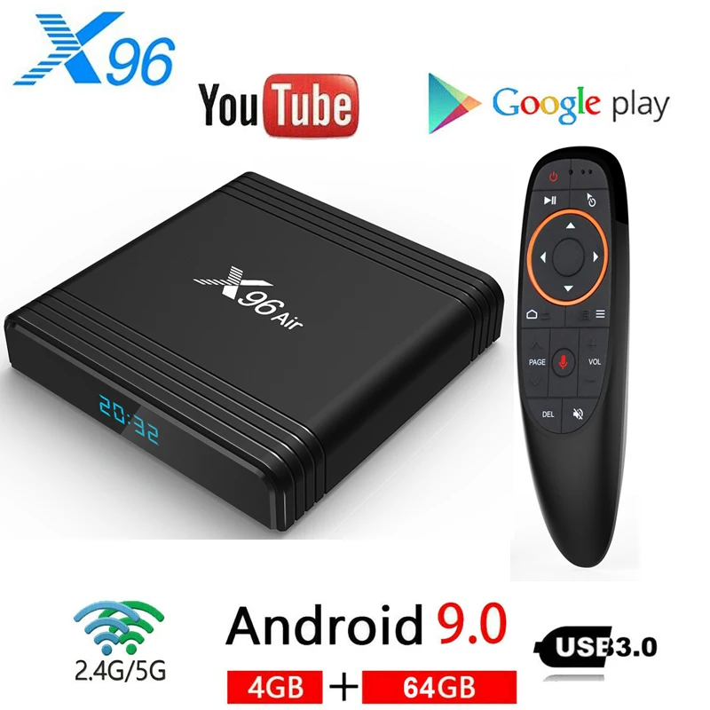 Умная ТВ-приставка X96 Air Amlogic S905X3 4 Гб 32 ГБ 64 Android 9 0 1080P 8K fps24 двойной Wi-Fi Bluetooth |