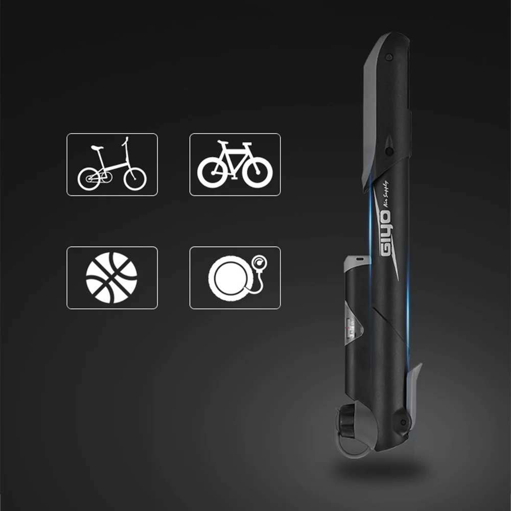 Portable Bicycle Pump Alloy Cycling Air Pump Motorcycle Tire Inflator Mini Hand Schrader Presta Valve MTB Road Bike Pump BC0280 (2)