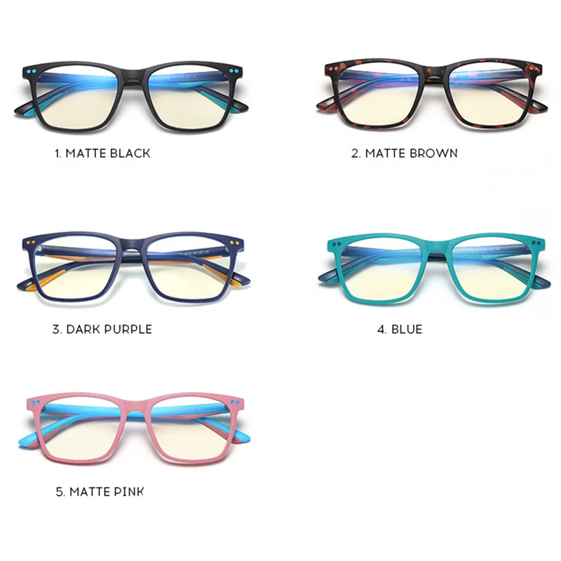 JULI Blue Light Blocking Glasses Children Frame Anti Boy Girl Reflective Clear Lenses UV400 Computer Kids Eyeglasses 6603 blue blocker glasses