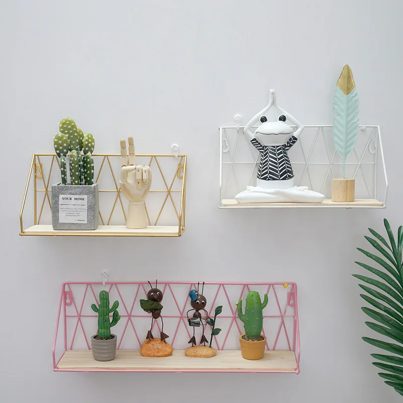 

Стеллаж без отверстий, настенный, прикроватный, для туалета, разделитель для гостиной, декоративный стеллаж для хранения, креативный