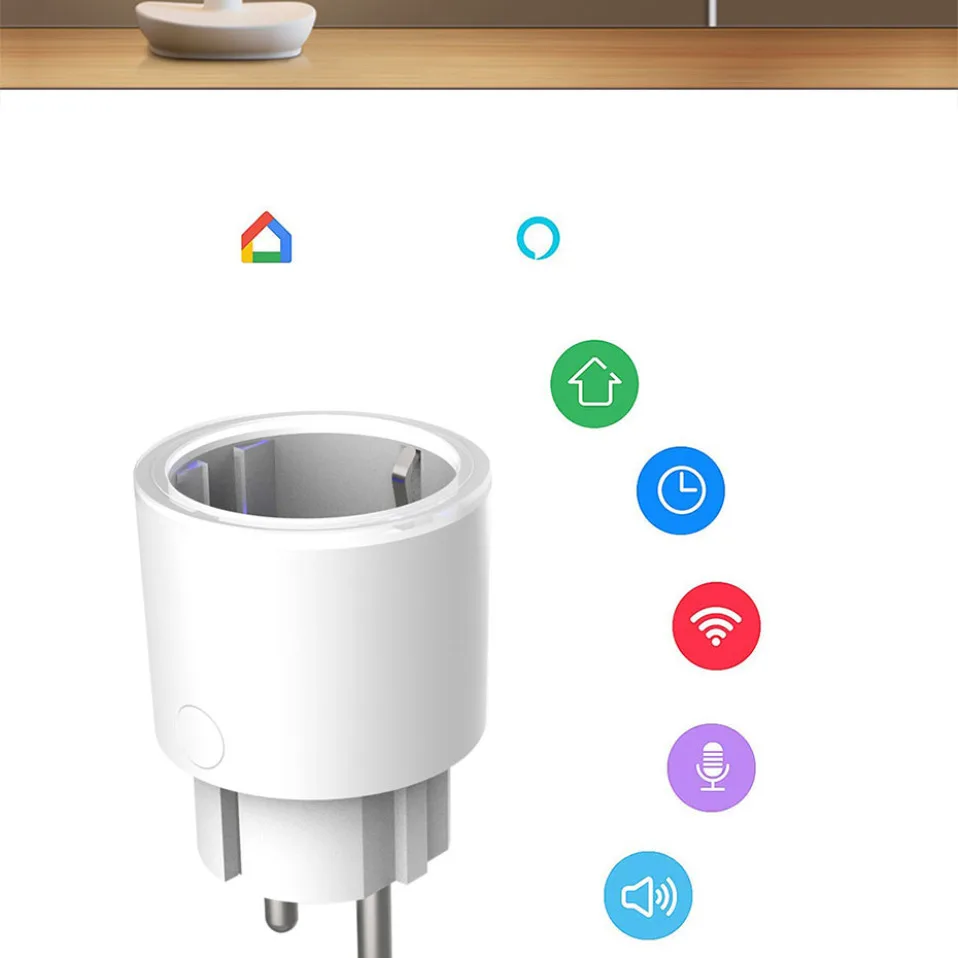 AVATTO Smart Plug 10A ЕС Дистанционное Голосовое управление электрическая настенная поп-розетка, разъем питания работает с приложением Tuya работа с Google Home Alexa