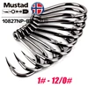 Mustad-hameçon de pêche en mer originaire de norvège, hameçon de poisson circulaire grande taille Super puissant, #1-12/0 #,10827NP-BN ► Photo 1/5