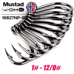 Mustad Norway Origin Sea Fishing Hook Super Power Big Size Circle Fish Hooks,1#-12/0#,10827NP-BN