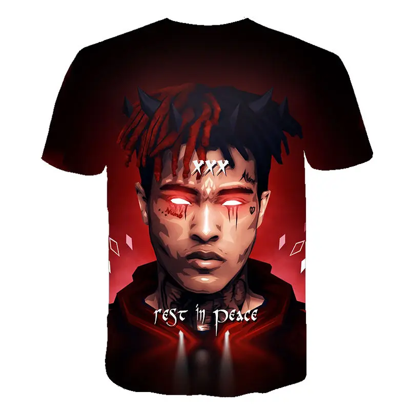 2020 New Xxxtentacion T Shirt Men/Women Fashion Streetwear Hip Hop Style Raper Xxxtentacion 3D Print Men's T-shirt Cool Tops Tee white t shirt