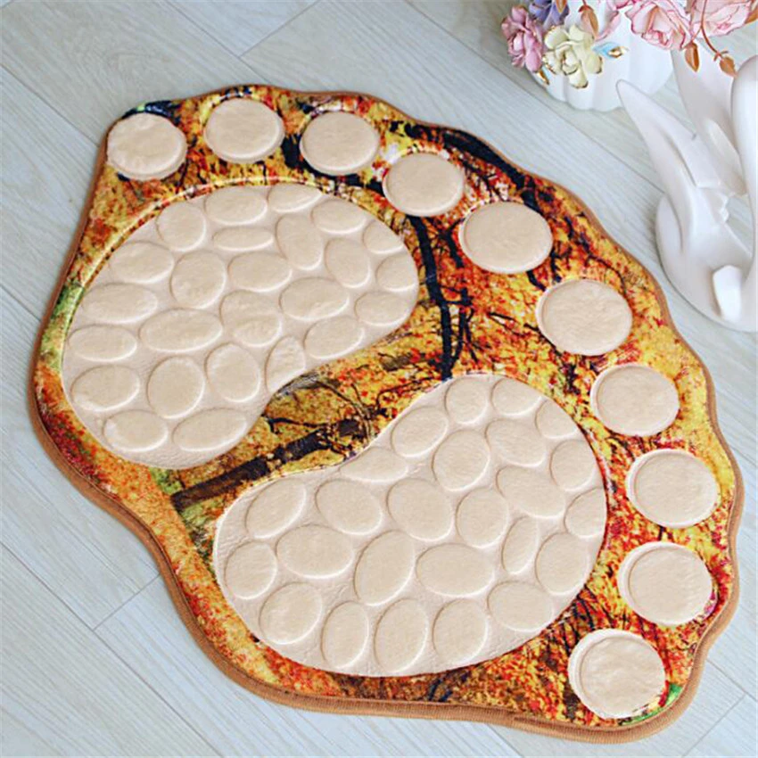 40 60cm 3d Foot Pad Rug Non Slip Bath Toilet Mats Feet Pattern Bathroom Shower Absorbent Mat Living Room Bedroom Rugs Floor Mat Bath Mats Aliexpress