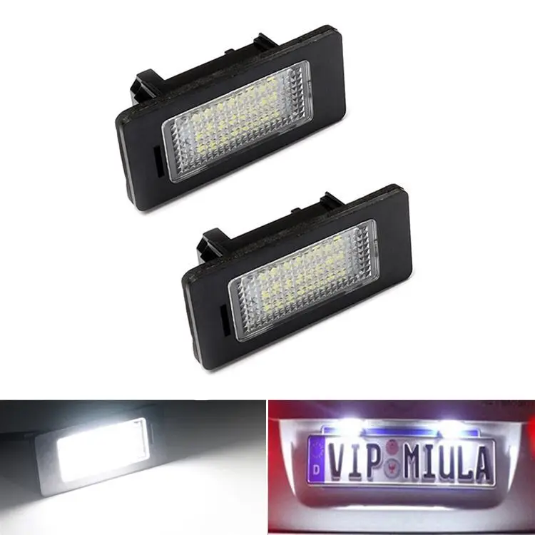

A Pair 24 LED 3528 SMD LED License Plate Lights Lamps Bulbs 6000K Cool White Fit For BMW E82 E90 E92 E93 M3 E39 E60 E70 X5