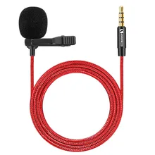 Microfone omnidirecional do condensador do microfone da lavalier de 3.5mm com suporte alto do condensador da sensibilidade de 360 ° para smartphone
