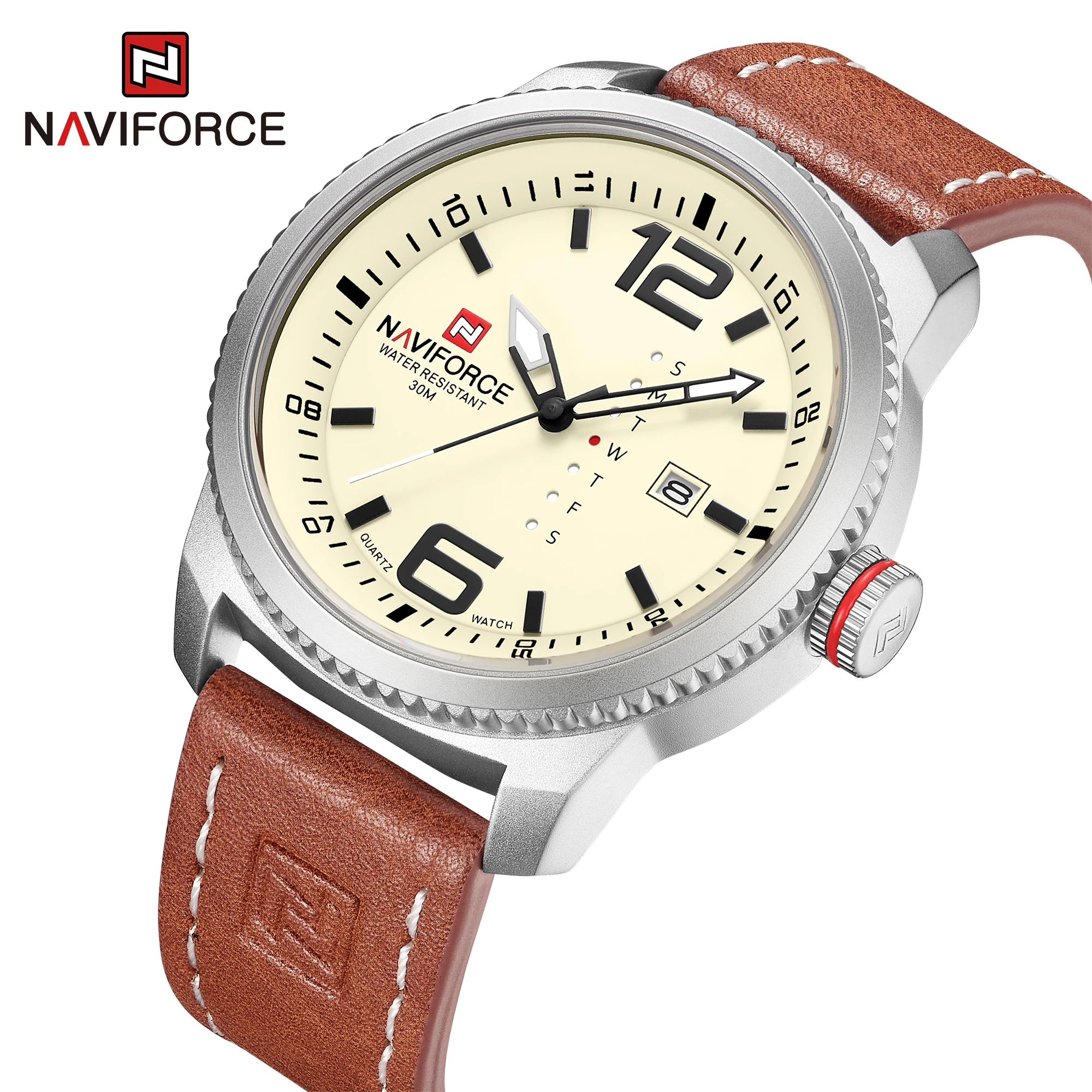 2020 Роскошные брендовые кварцевые часы NAVIFORCE с датой мужские повседневные военные