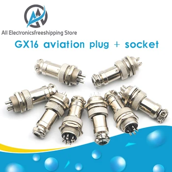 

GX16-2/3/4/5/6/7/8 Aviation Plug Male And Female Pin Connector Circular Connectors Socket Plug GX16 Diameter 16mm