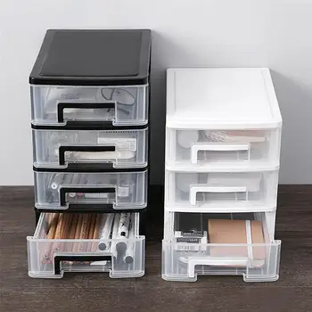 

2/3/4-Layer Plastic Desktop Drawer Cosmetics Storage Boxes Portable Multi-Layer Storage Case Desktop Organizer Sundries Holder