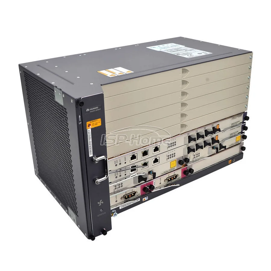 Huawei OLT MA5683T с 2* SCUN, 2* GICF 2-портами GE Uplink Board, 2* PRTE DC power Board, без сервисной платы