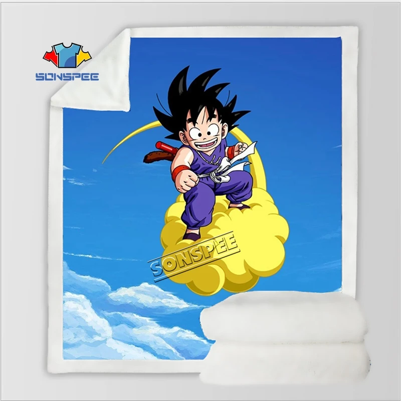Dragon Ball, молодежное постельное белье для путешествий, Супер Saiyan Goku, набивное одеяло с рисунком, покрывало для мальчиков и девочек, дорожное одеяло, квилт для софы - Цвет: 5