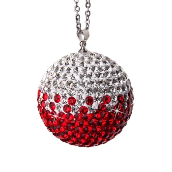 

Double sided pendant rearview mirror, mirror, diamond necklace, glittering auto parts, glittering crystal ball