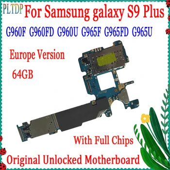 

Full Tested Motherboard For Samsung Galaxy S9 Plus G960F G965F G960FD G960U G965FD G965U Install AOS Logic Board With full Chips
