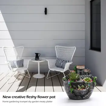 

Resin Flower Pot Succulent Plants Holder Planter Home Decoration Flowerpot Planters for Succulents Home Decoration