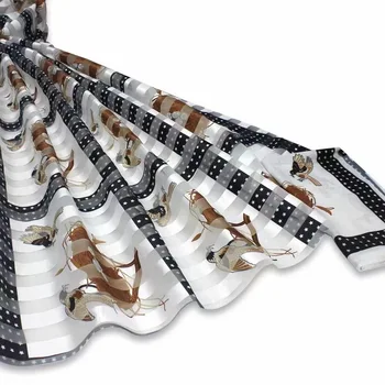 

pure silk fabric organza fabric african fabric abkara african wax print fabric 2+4yards organza ribbon silk for dress B2-D3