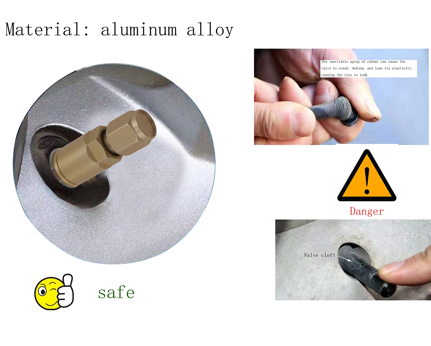 4 шт. матовая Золотая TPMS взрывобезопасная система контроля давления в шинах бескамерный клапан комплект для ремонта стволов для всех транспортных средств