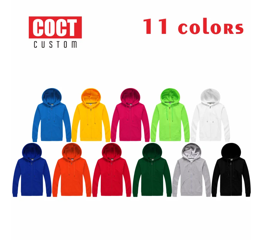 Zipper Hoodie Couple Shirt Can Print Exclusive Solid Color Plus Velvet Jacket