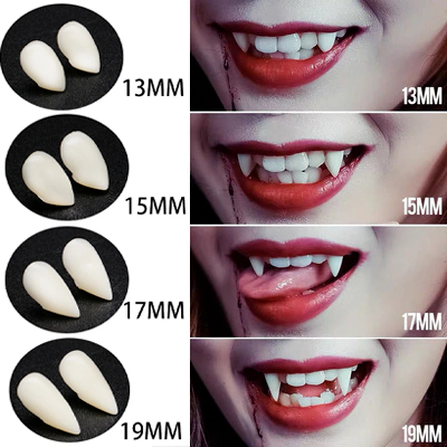 Halloween Cosplay Vampire Teeth Fangs Dentures Prop Halloween Costume