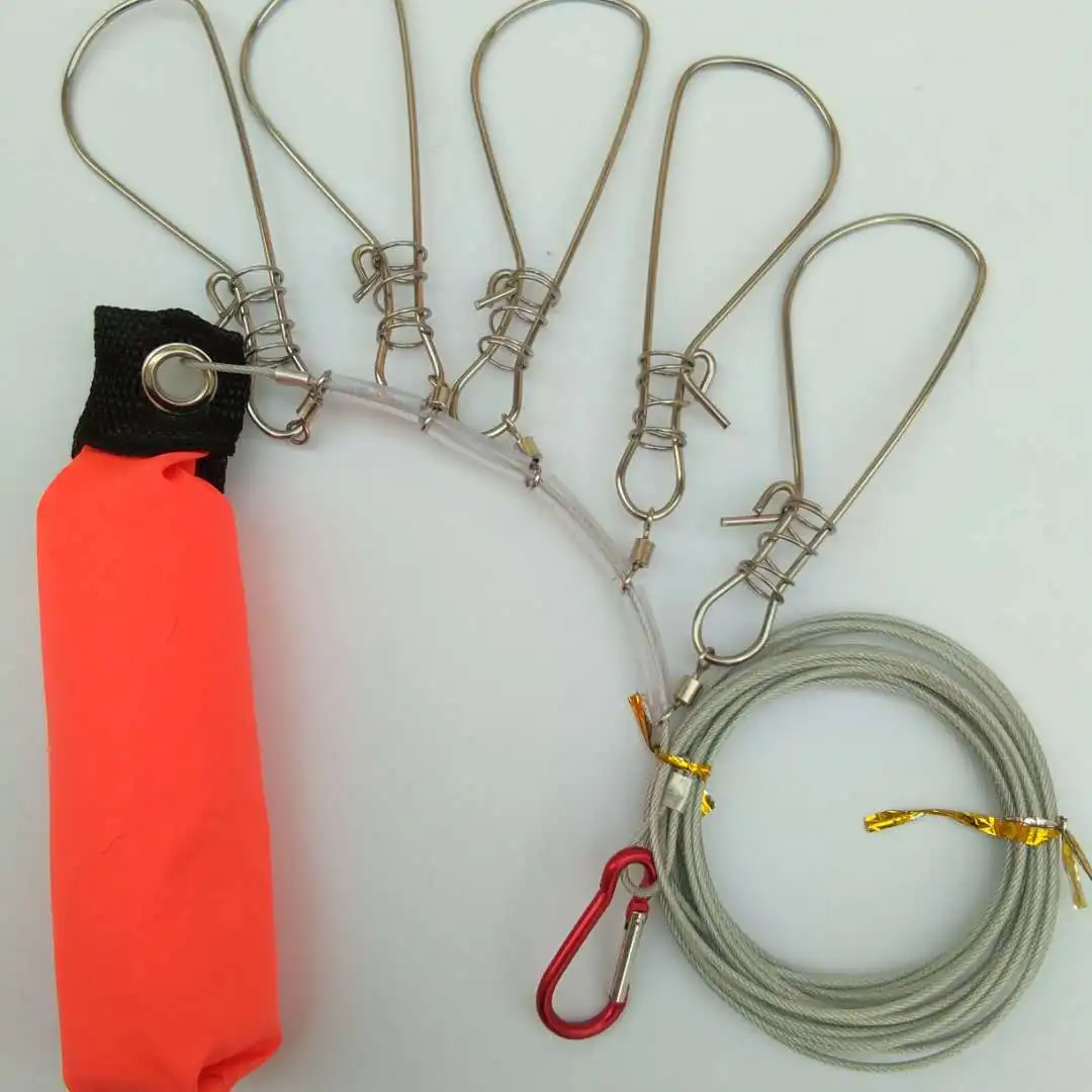 

Link Failure 5 PCs Buckle 14 Cm Fish Buckle Full Length 5 M Fish Finder with Buoyance Rod Angling Supplies