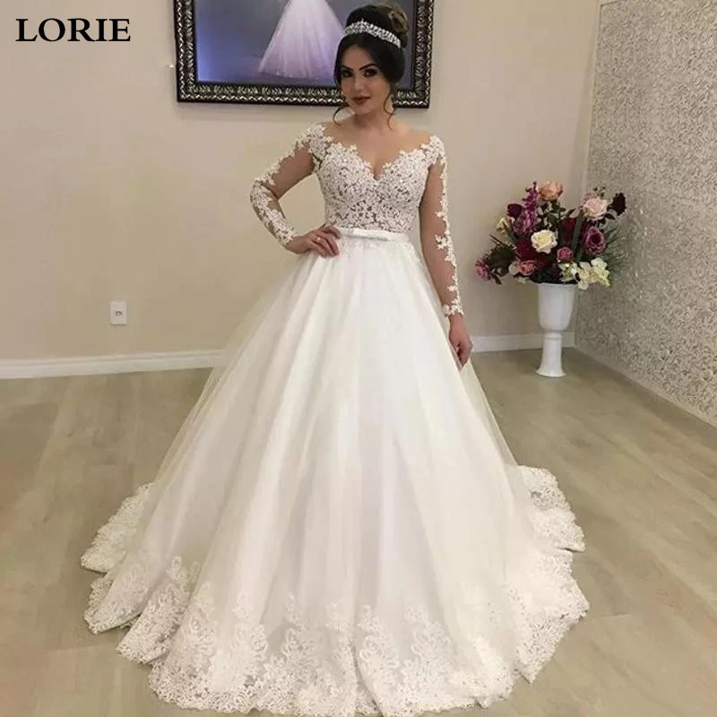 Vestidos de novia princesa con manga Clearance