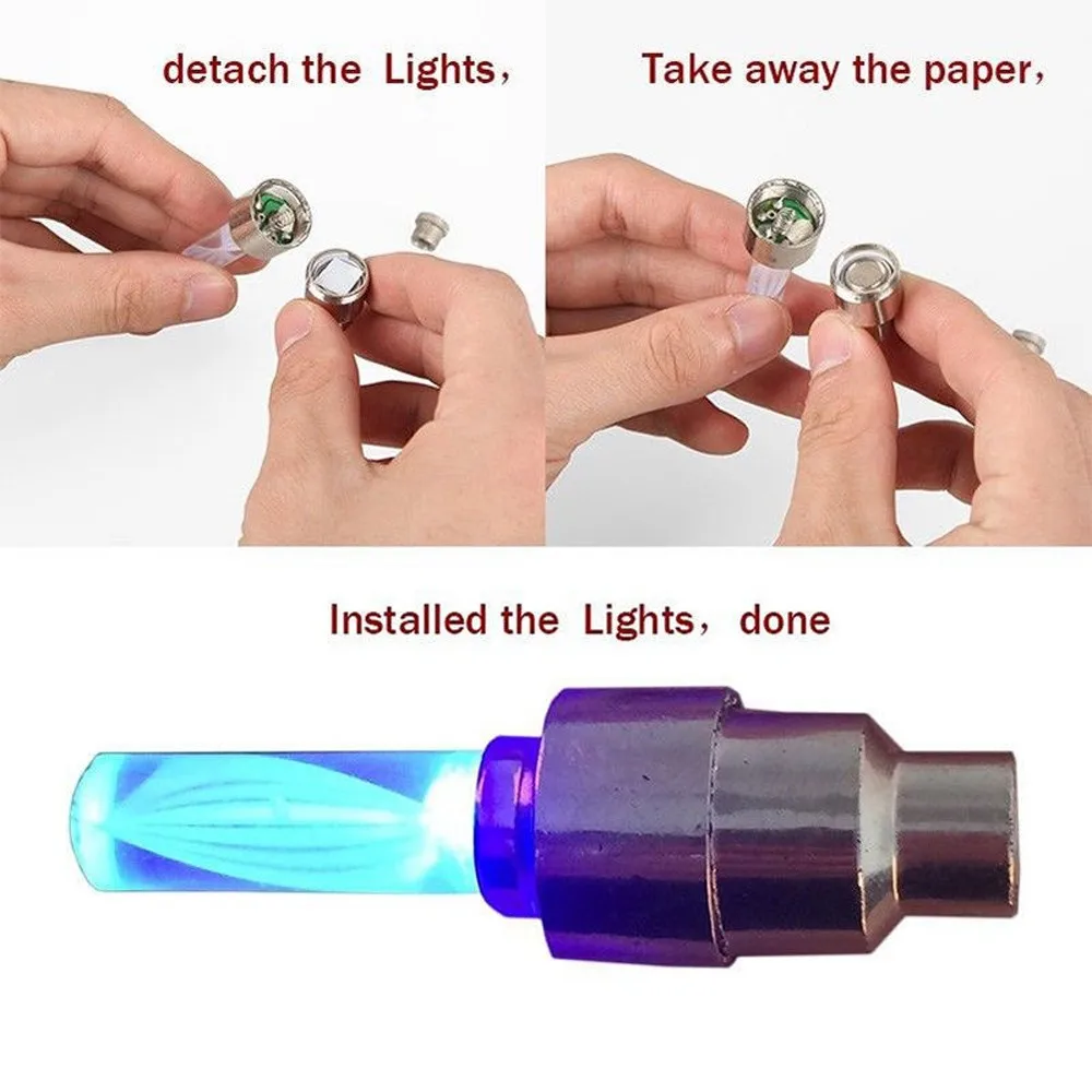 Best 6Pcs Bicycle Tire Valve Lights Cycling Wheel Caps LED Lantern Bike Spokes Lamp Bike Accessories Color blue Green Pink Yellow#4 5 Best 6Pcs Bicycle Tire Valve Lights Cycling Wheel Caps LED Lantern Bike Spokes Lamp Bike Accessories Color blue Green Pink Yellow#4 5