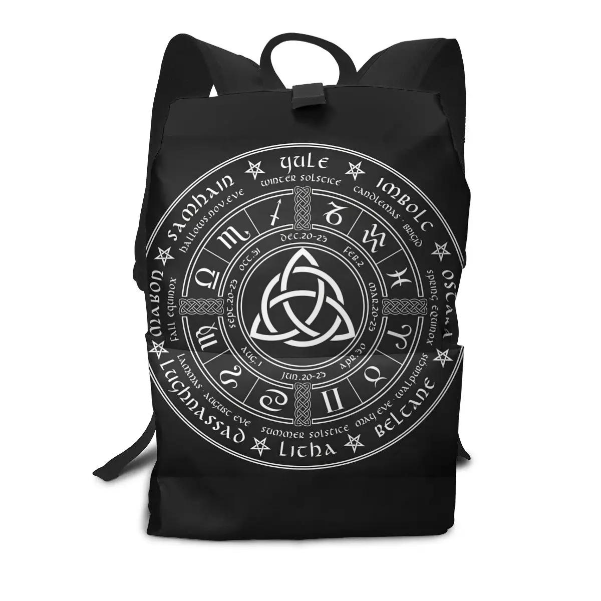 Пентаграмма языческое колесо года Triquetra (1) рюкзак модные рюкзаки мужские и