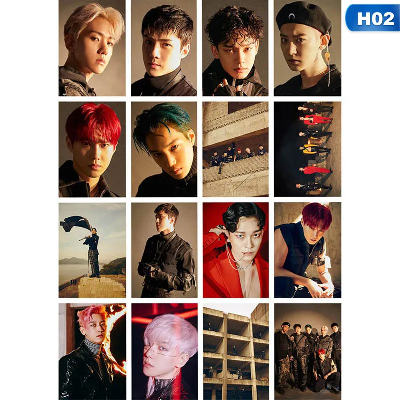 02 Kpop EXO X-EXO CHANYEOL KAI CHEN BAEKHYUN SEHUN SUHO альбом навязчивый вокруг небольшой карты LOMO Card - Цвет: 02